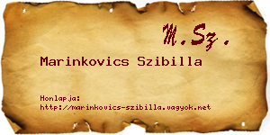 Marinkovics Szibilla névjegykártya